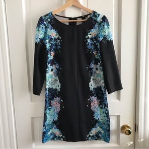 H&M | Navy floral dress